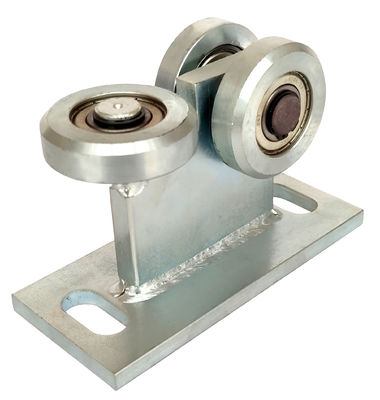 La ruota a mensola resistente 68mm del portone zinca il giallo bianco dello zinco